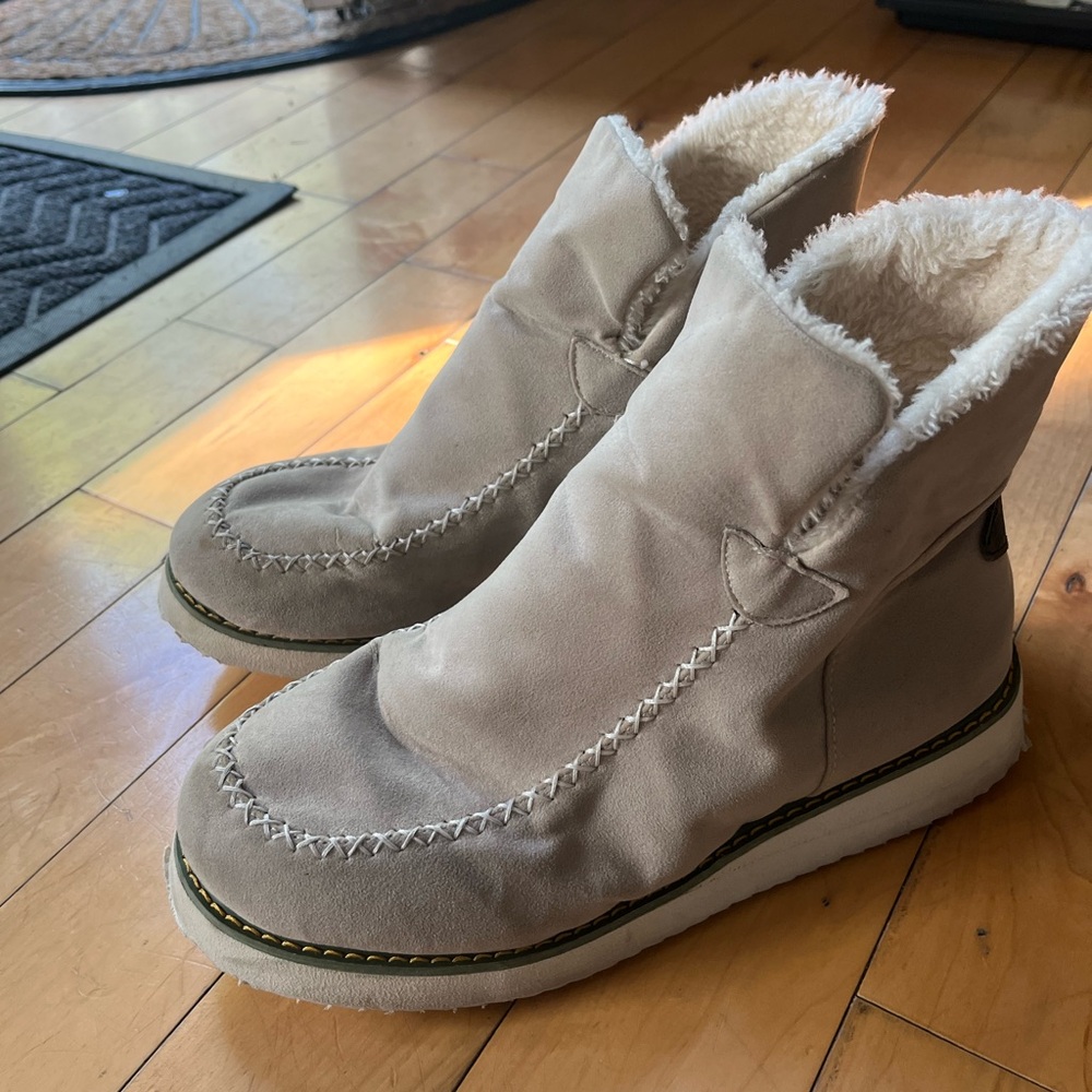 Stylish Beige Boots with Fur Lining